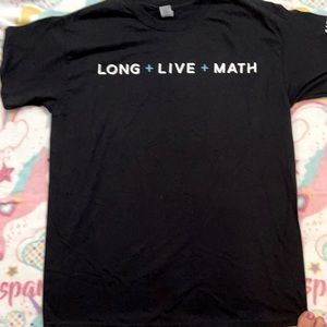 Black short sleeve Long+Live+Math t-shirt NWOT